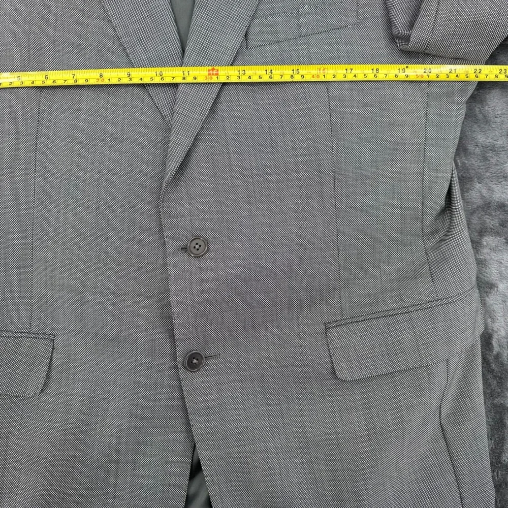 Jos A Bank Signature Gold Blazer 44R Gray WOOL 2 Button Sport Coat Gordon Mens